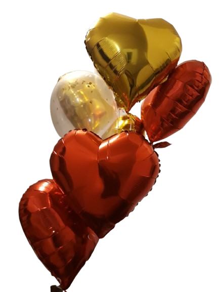 Globos de corazones